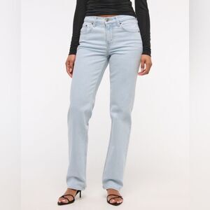 Abercrombie Mid Rise 90s Straight Jean Light